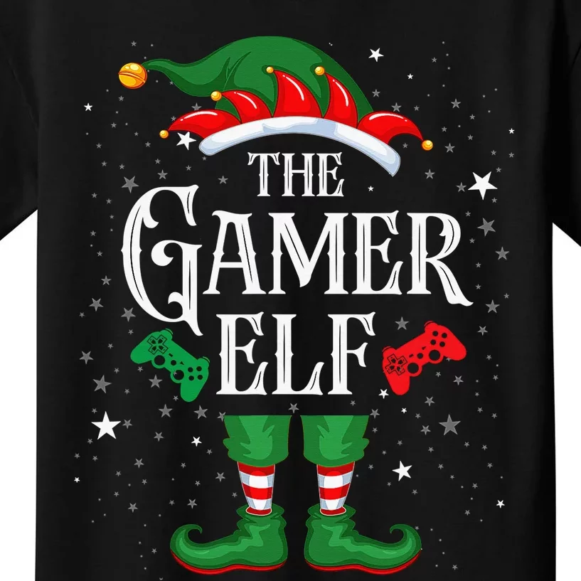 Christmas Gamer Elf Matching Family Group The Gamer Elf Kids T-Shirt