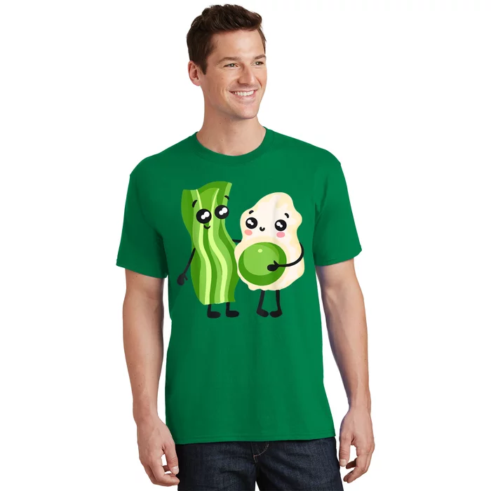 Cute Green Eggs Ham Smile Face Brunch Breakfast Costume T-Shirt