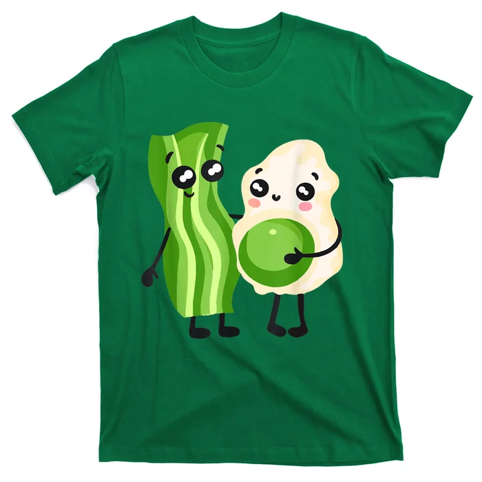 Cute Green Eggs Ham Smile Face Brunch Breakfast Costume T-Shirt