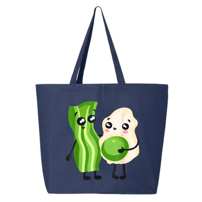 Cute Green Eggs Ham Smile Face Brunch Breakfast Costume 25L Jumbo Tote