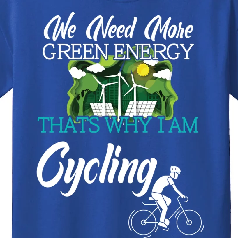 Cycling Green Energy Against Climate Change Gift Kids T-Shirt