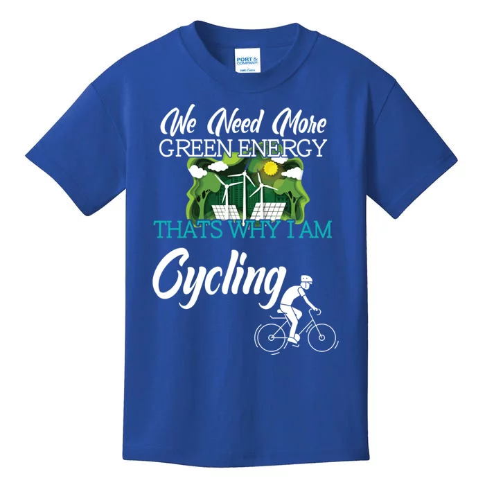 Cycling Green Energy Against Climate Change Gift Kids T-Shirt