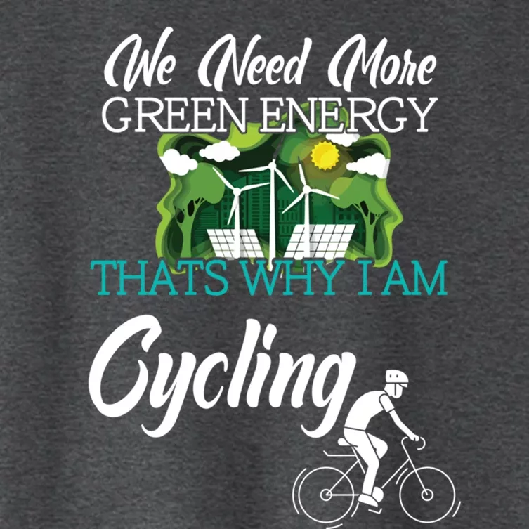 Cycling Green Energy Against Climate Change Gift Women's Crop Top Tee