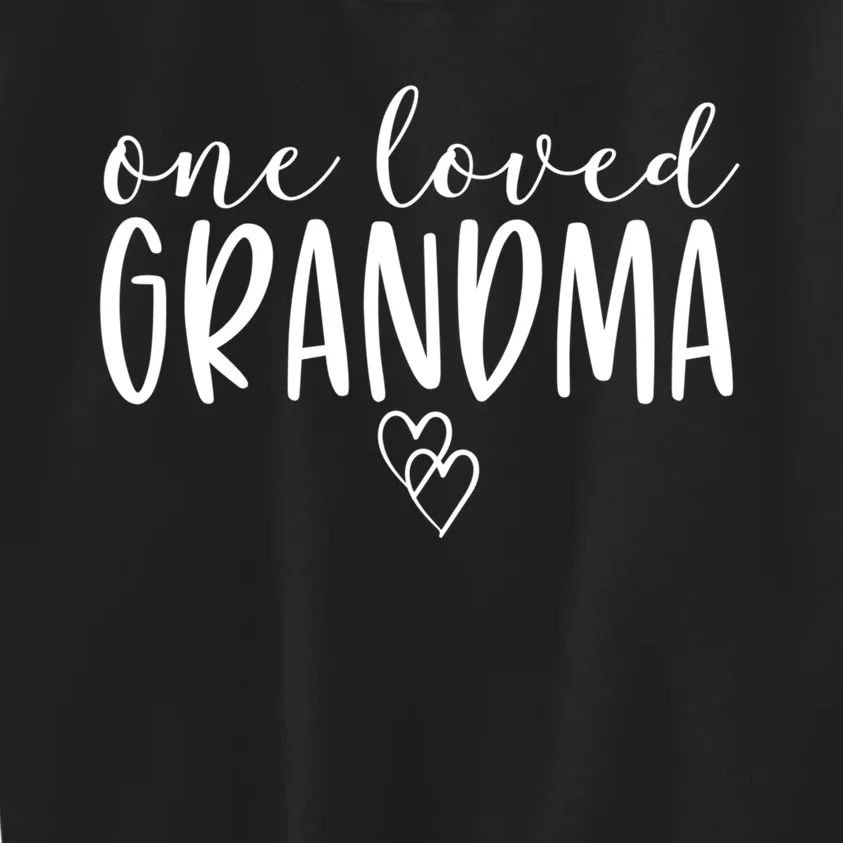 Cute Gifts For Grandma One Loved Grandma Kids Sweatshirt