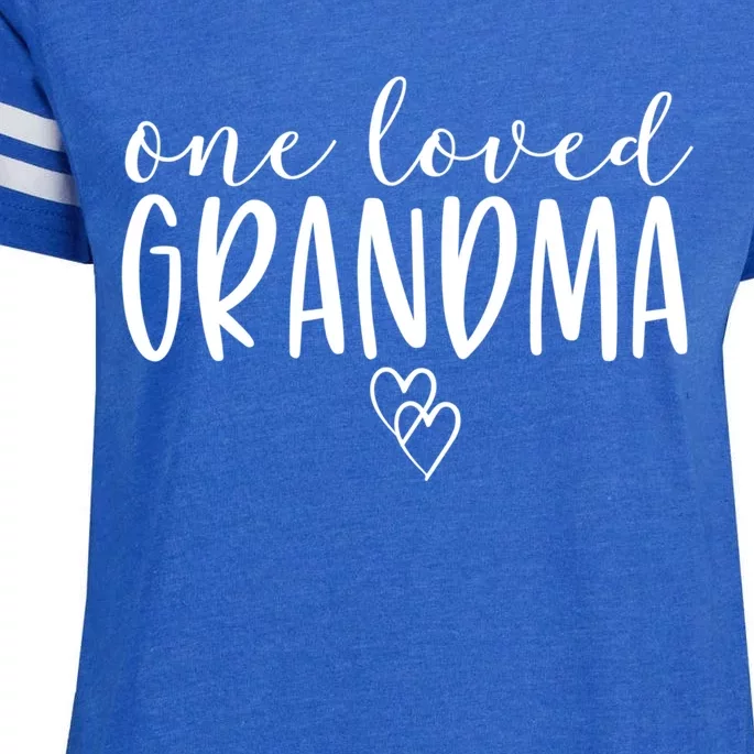 Cute Gifts For Grandma One Loved Grandma Enza Ladies Jersey Football T-Shirt