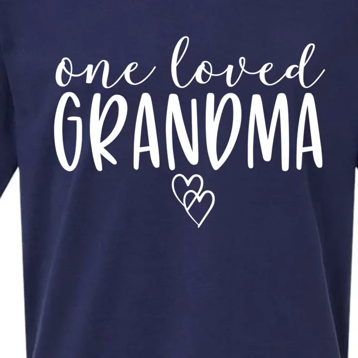 Cute Gifts For Grandma One Loved Grandma Sueded Cloud Jersey T-Shirt