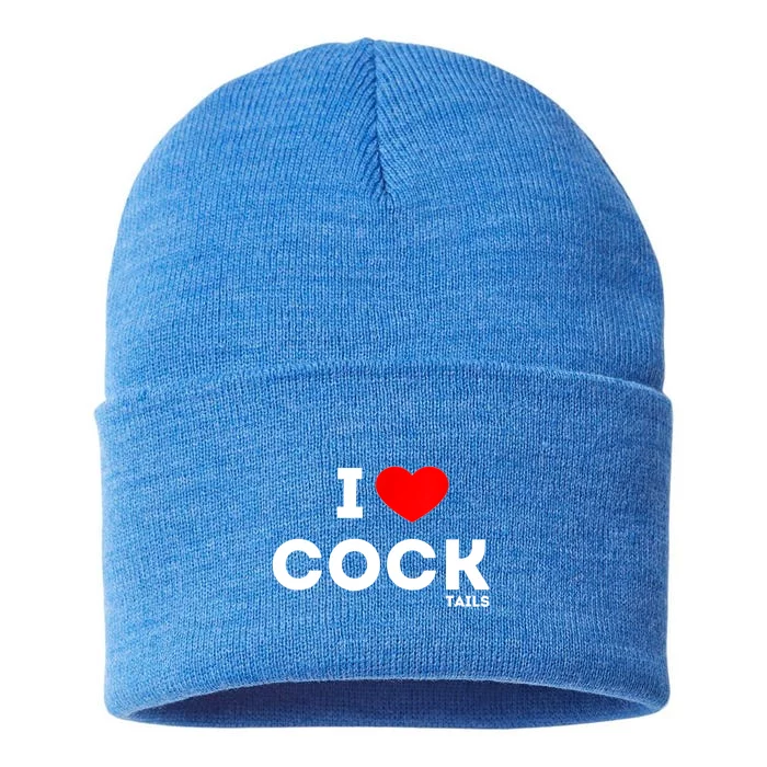 Cute Gift Funny I Love Cocktails Ing Pun Gift Sustainable Knit Beanie