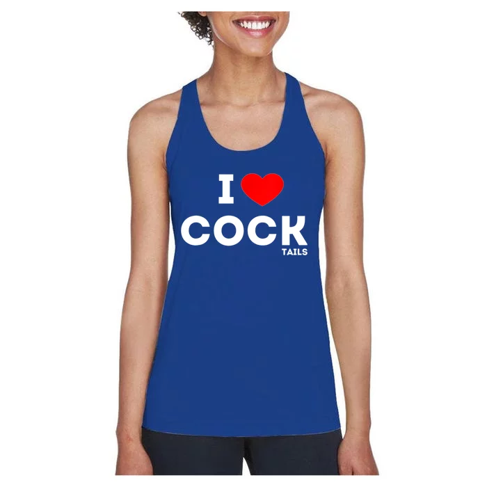 Cute Gift Funny I Love Cocktails Ing Pun Gift Women's Racerback Tank