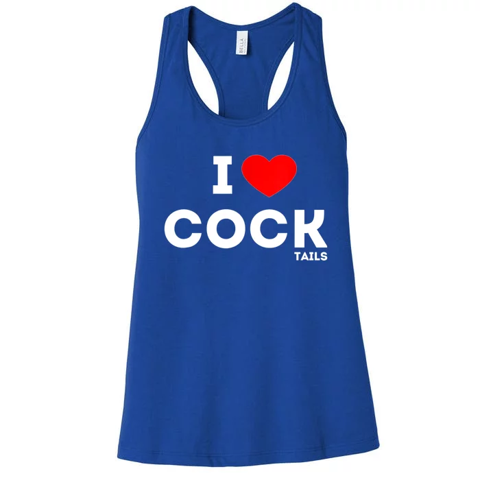 Cute Gift Funny I Love Cocktails Ing Pun Gift Women's Racerback Tank