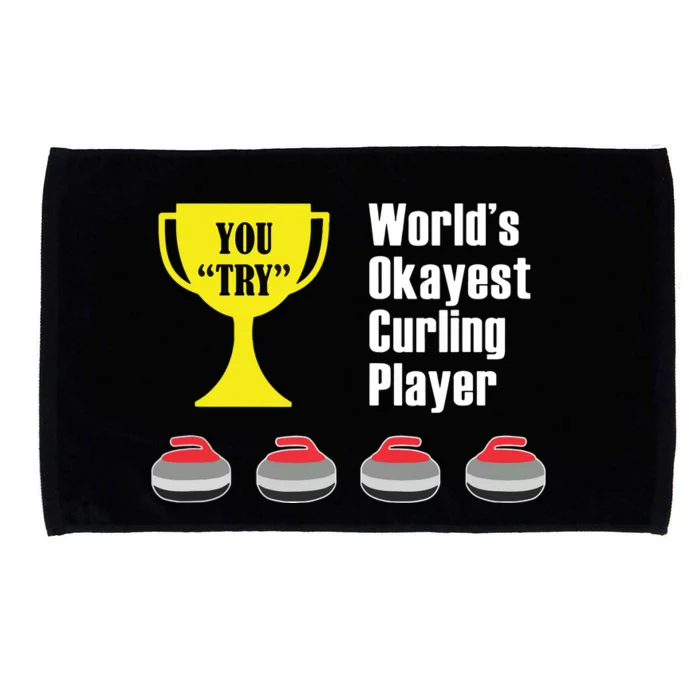 Curling Gift Funny Okayest Player Microfiber Hand Towel