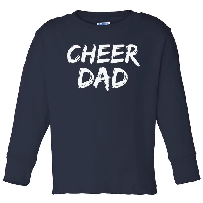 Cheerleader Gift For Father From Cheerleader Retro Cheer Dad Toddler Long Sleeve Shirt