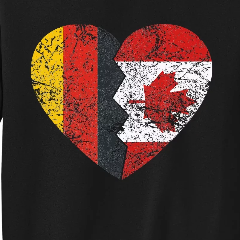 Canadian German Flag Heart Germany Canada Flag Roots Tall Sweatshirt