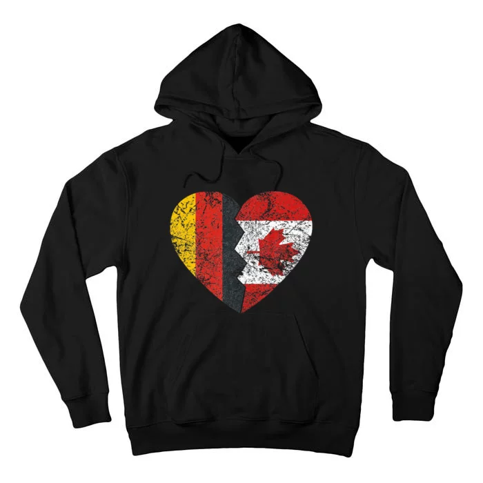 Canadian German Flag Heart Germany Canada Flag Roots Tall Hoodie