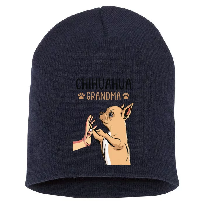 Chihuahua Grandma Funny Dog Mother´s Day Women Short Acrylic Beanie