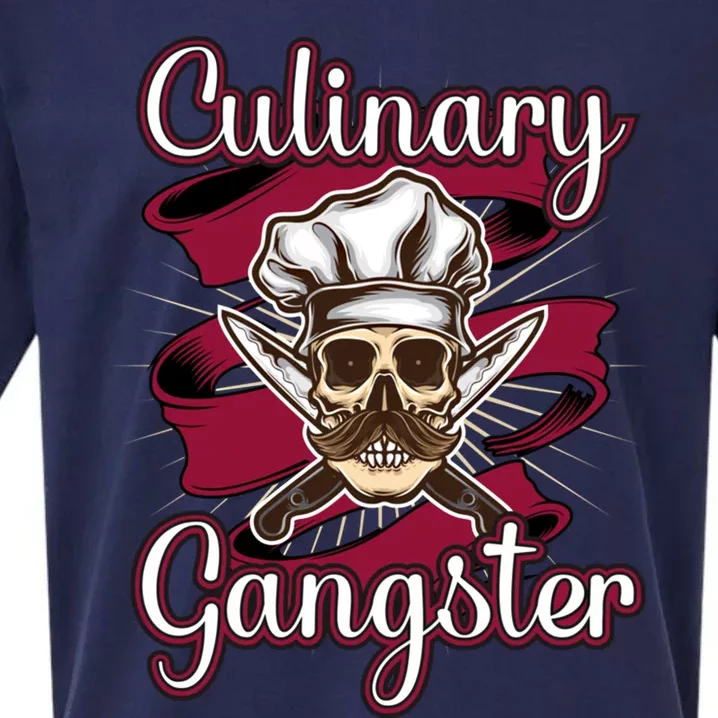 Culinary Gangster Funny Restaurant Cook Chef Cute Gift Sueded Cloud Jersey T-Shirt