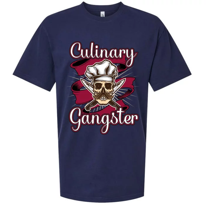 Culinary Gangster Funny Restaurant Cook Chef Cute Gift Sueded Cloud Jersey T-Shirt