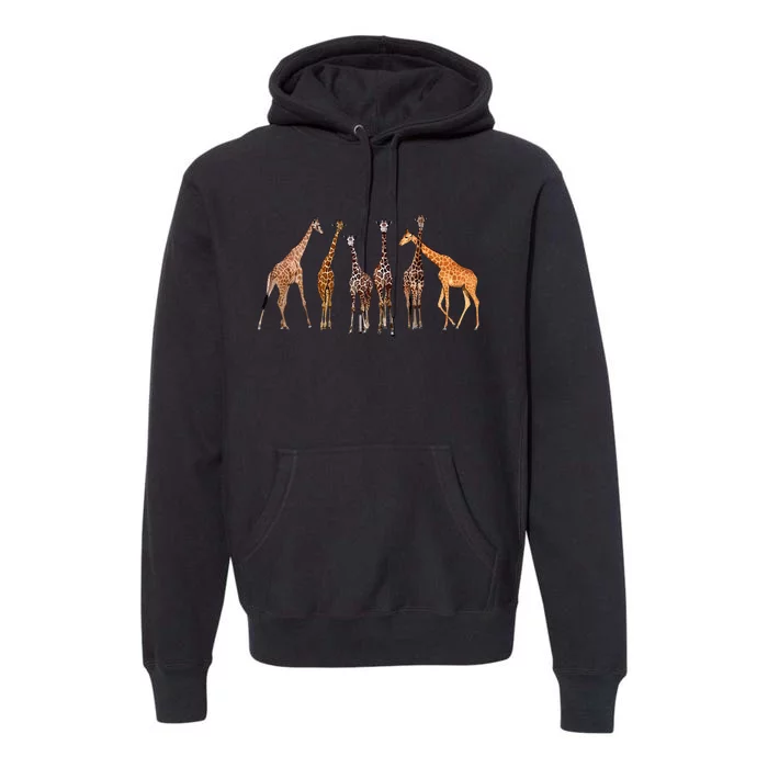 Cool Giraffe For Zoo Animal Lovers Safari Wildlife Premium Hoodie