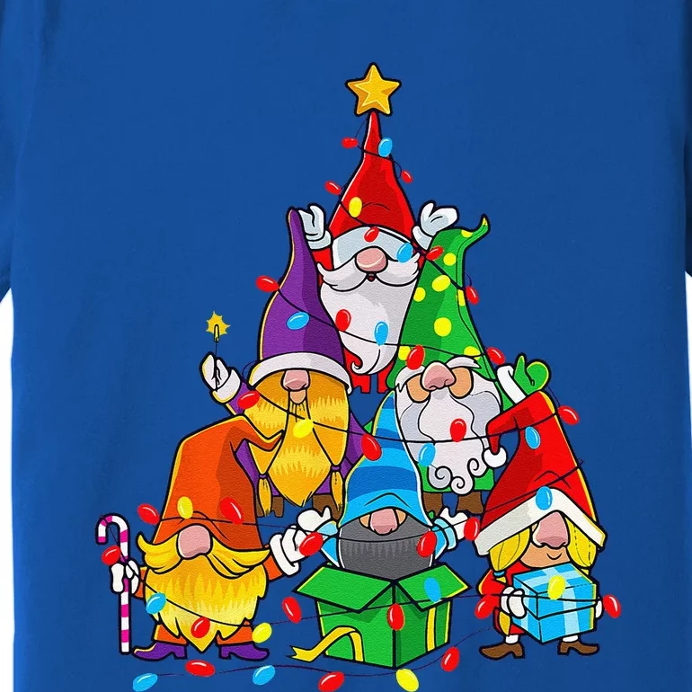 Christmas Gnome Funny Family Pajamas Gnome Tree Xmas Premium T-Shirt