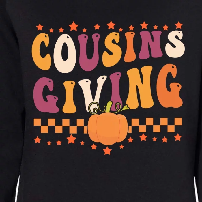 Cousins Giving Funny Pumpkin Cousin Crew Thanksgiving Family Funny Gift Womens California Wash Sweatshirt