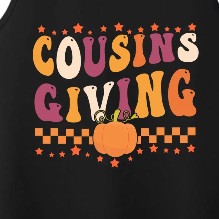 Cousins Giving Funny Pumpkin Cousin Crew Thanksgiving Family Funny Gift Performance Tank