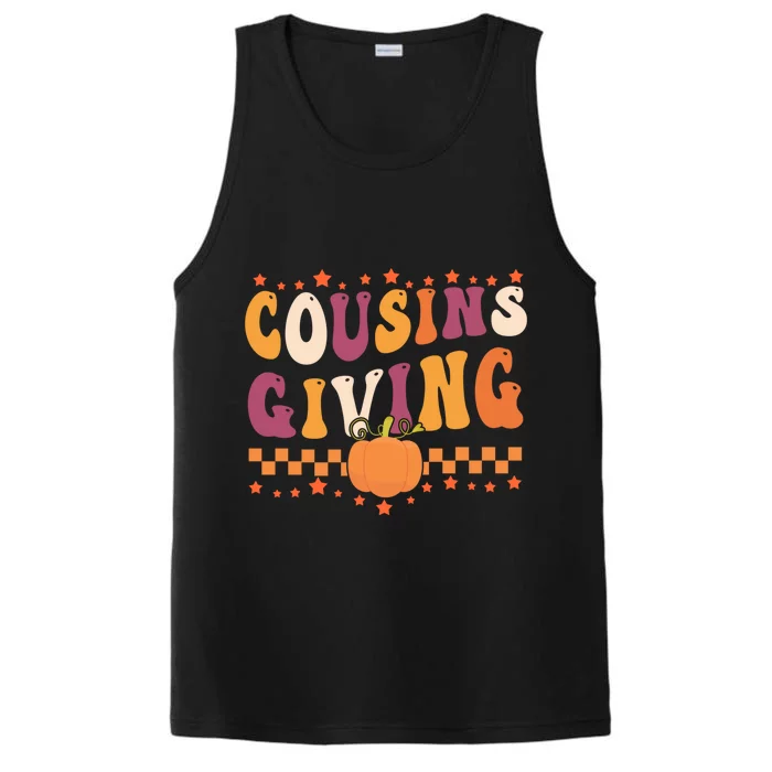 Cousins Giving Funny Pumpkin Cousin Crew Thanksgiving Family Funny Gift Performance Tank