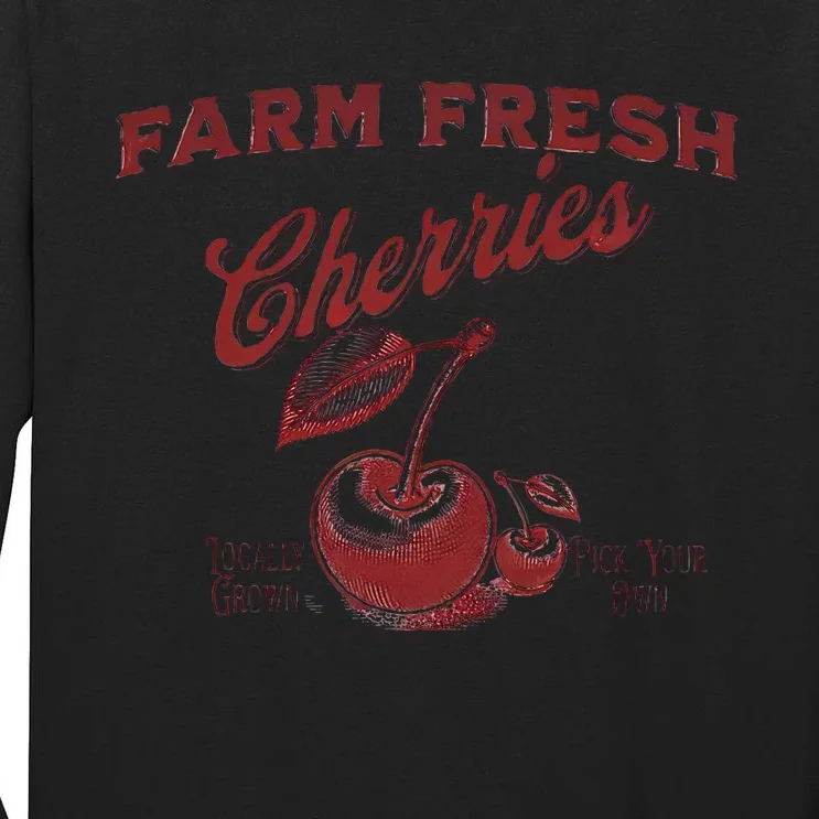 Cherry Graphic FarmerS Market Tall Long Sleeve T-Shirt