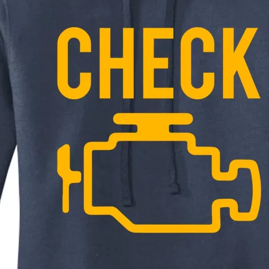 Car Guy Funny Gift Motor True Engine Light Engine Warning Mechanic Gift Women's Pullover Hoodie