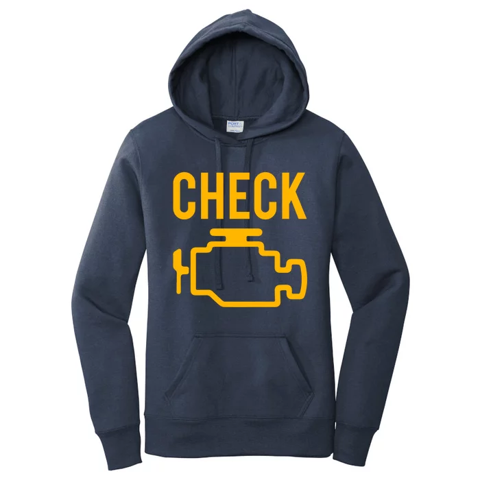 Car Guy Funny Gift Motor True Engine Light Engine Warning Mechanic Gift Women's Pullover Hoodie