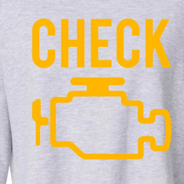 Car Guy Funny Gift Motor True Engine Light Engine Warning Mechanic Gift Cropped Pullover Crew