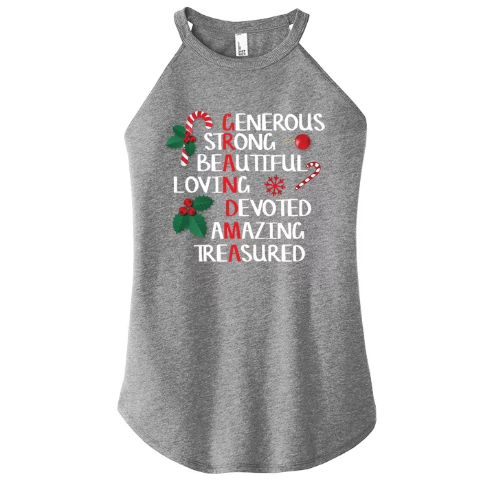 Christmas Gift For Grandma Xmas Grandmother Funny Gift Cool Gift Women’s Perfect Tri Rocker Tank