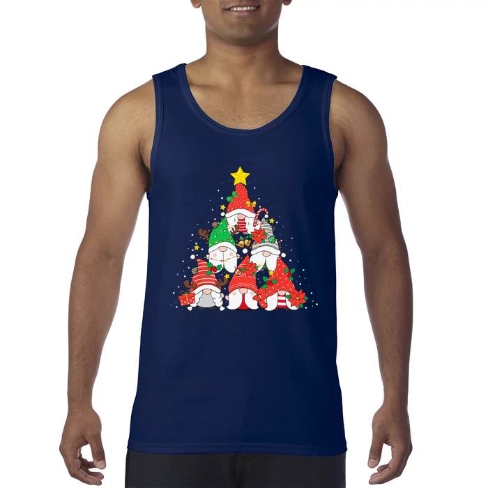 Christmas Gnomes Funny Family Pajamas Gnomes Tree Xmas Tank Top