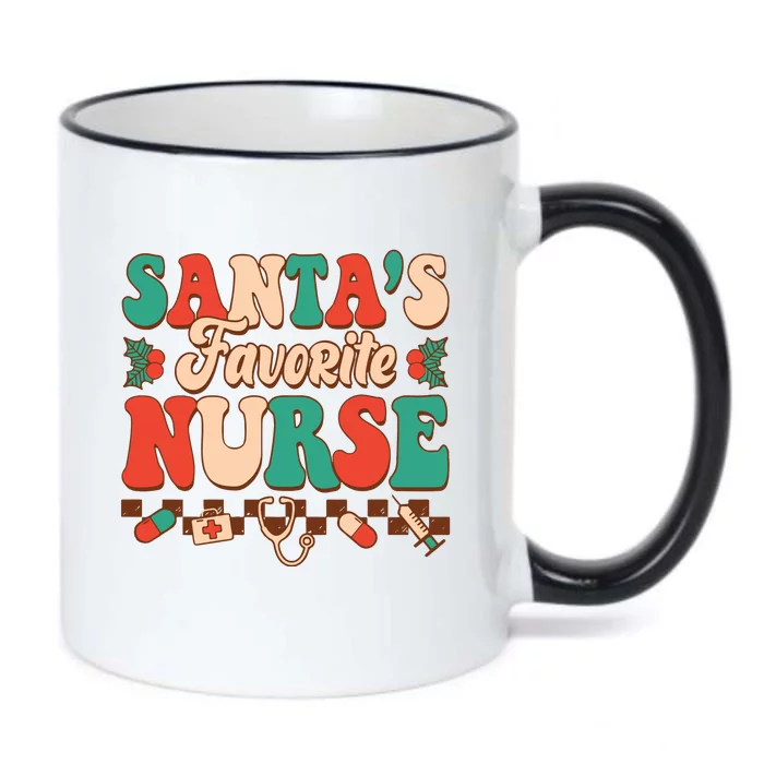 Christmas Gift For SantaS Favorite Nurse Christmas SantaS Black Color Changing Mug