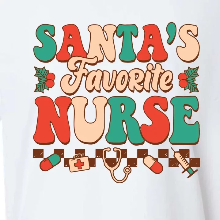 Christmas Gift For SantaS Favorite Nurse Christmas SantaS Sueded Cloud Jersey T-Shirt