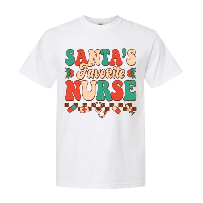 Christmas Gift For SantaS Favorite Nurse Christmas SantaS Garment-Dyed Heavyweight T-Shirt