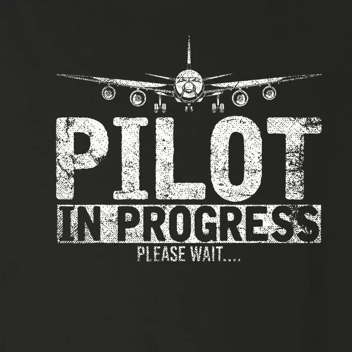 Copilot Gift Flight Pilot In Progress Future Pilot Toddler Long Sleeve Shirt