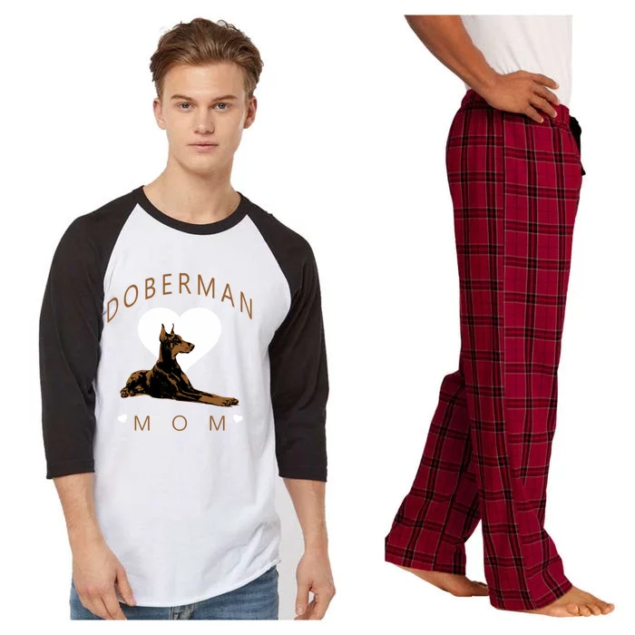 Cute Gift For The Doberman Pinscher Lover Raglan Sleeve Pajama Set