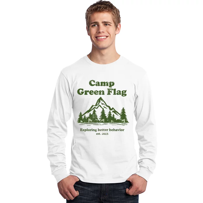 Camp Green Flag Exploring Better Behavior Est 2023 Long Sleeve Shirt