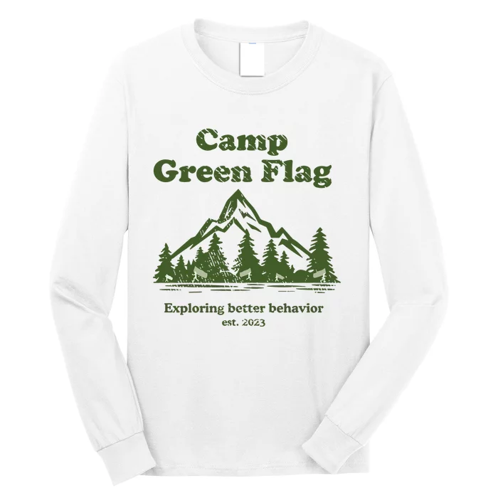 Camp Green Flag Exploring Better Behavior Est 2023 Long Sleeve Shirt