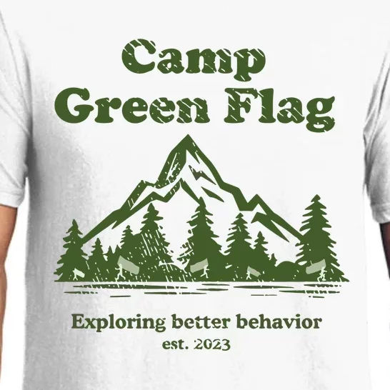 Camp Green Flag Exploring Better Behavior Est 2023 Pajama Set