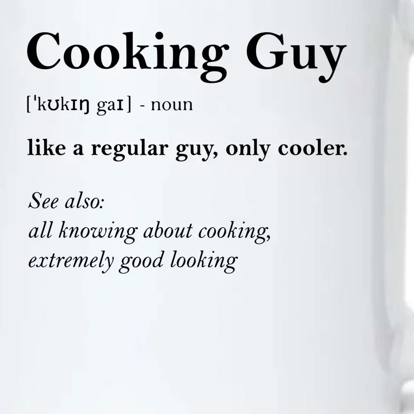 Cooking Guy Funny Definition Black Color Changing Mug