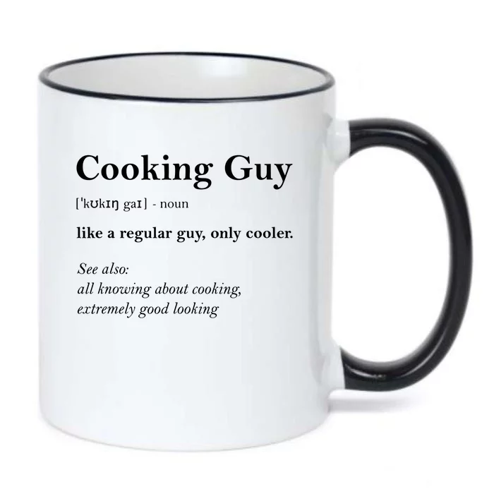 Cooking Guy Funny Definition Black Color Changing Mug