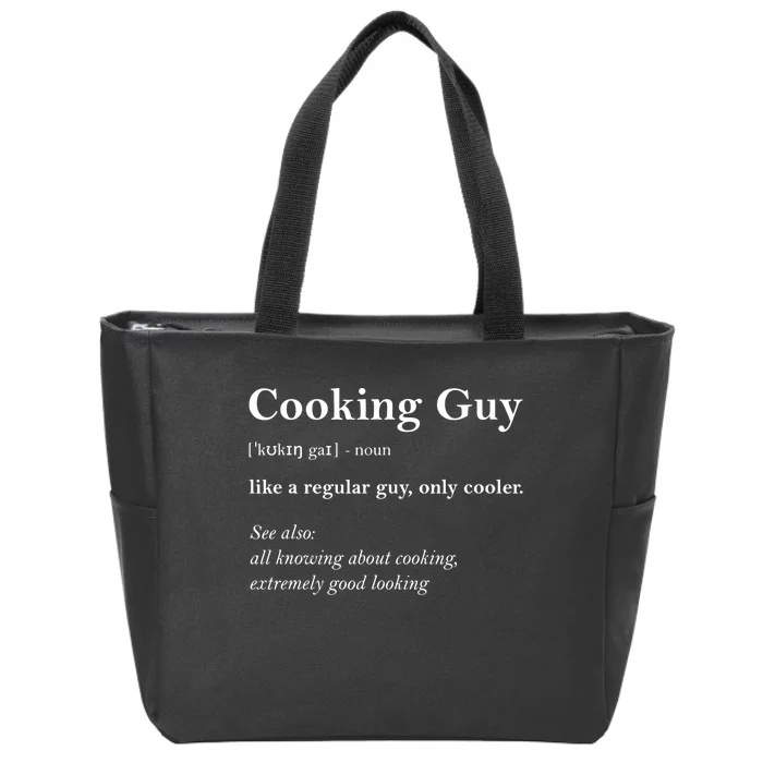 Cooking Guy Funny Definition Zip Tote Bag