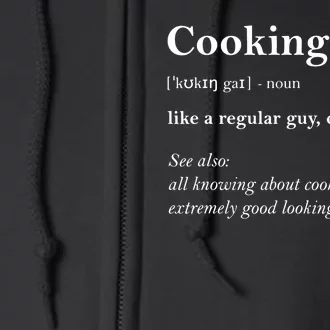 Cooking Guy Funny Definition Full Zip Hoodie