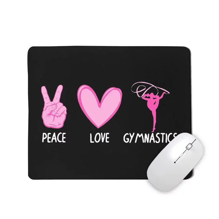 Cool Gymnastics For Gymnast Sports Peace Love Mousepad