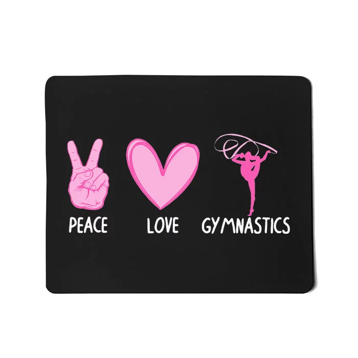 Cool Gymnastics For Gymnast Sports Peace Love Mousepad