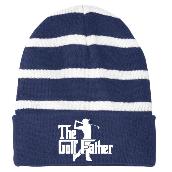 Cool Golf Father Striped Beanie with Solid Band