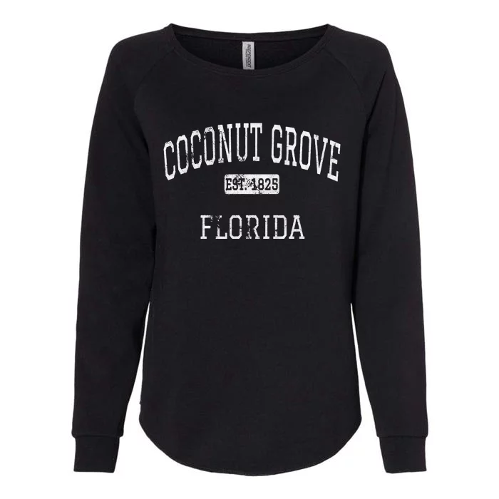 Coconut Grove Florida FL Vintage stage athletic style Womens California Wash Sweatshirt