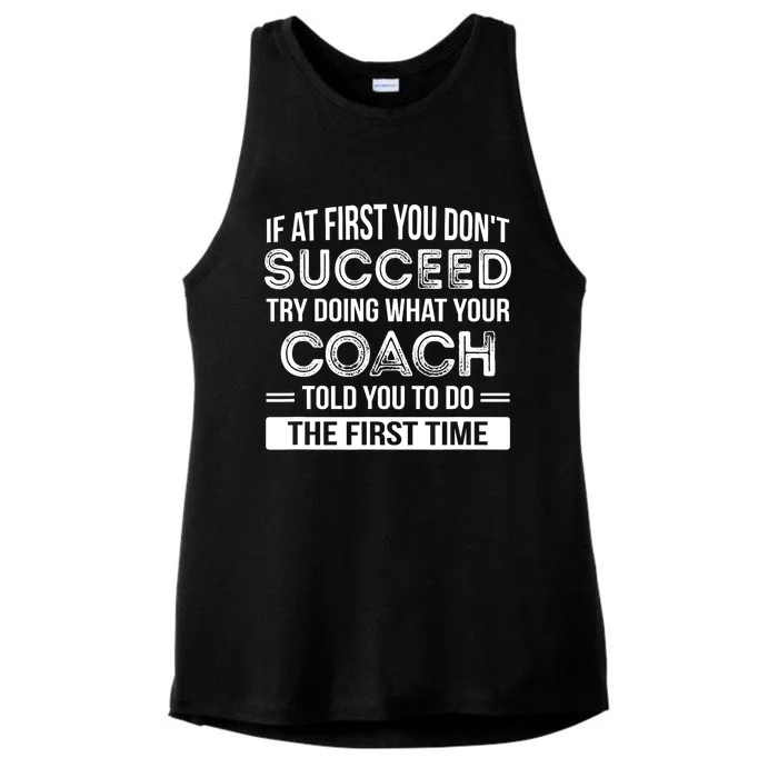 Coach Gift Funny Appreciation Ladies Tri-Blend Wicking Tank