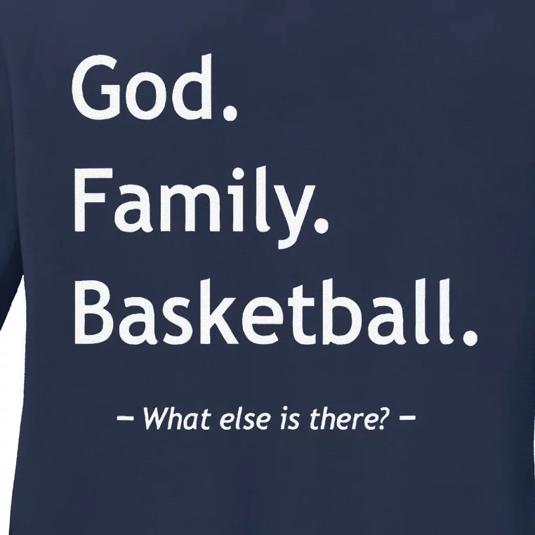 Christian God Family Basketball Jesus Christ Christianity Ladies Long Sleeve Shirt