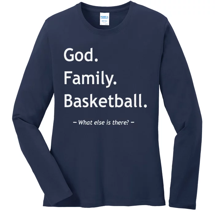 Christian God Family Basketball Jesus Christ Christianity Ladies Long Sleeve Shirt